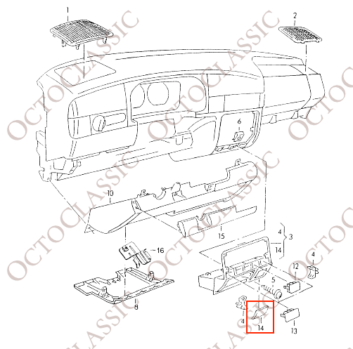 VW Golf MK3 GTI OBD Port Cover Trim Black NLA 1H1858981C VW Golf MK3 GTI OBD Port Cover Trim Black NLA 1H1858981C