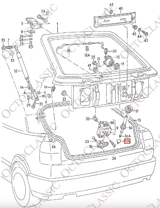 VW Corrado Pressure Plate Clip Black 535827769 VW Corrado Pressure Plate Clip Black 535827769
