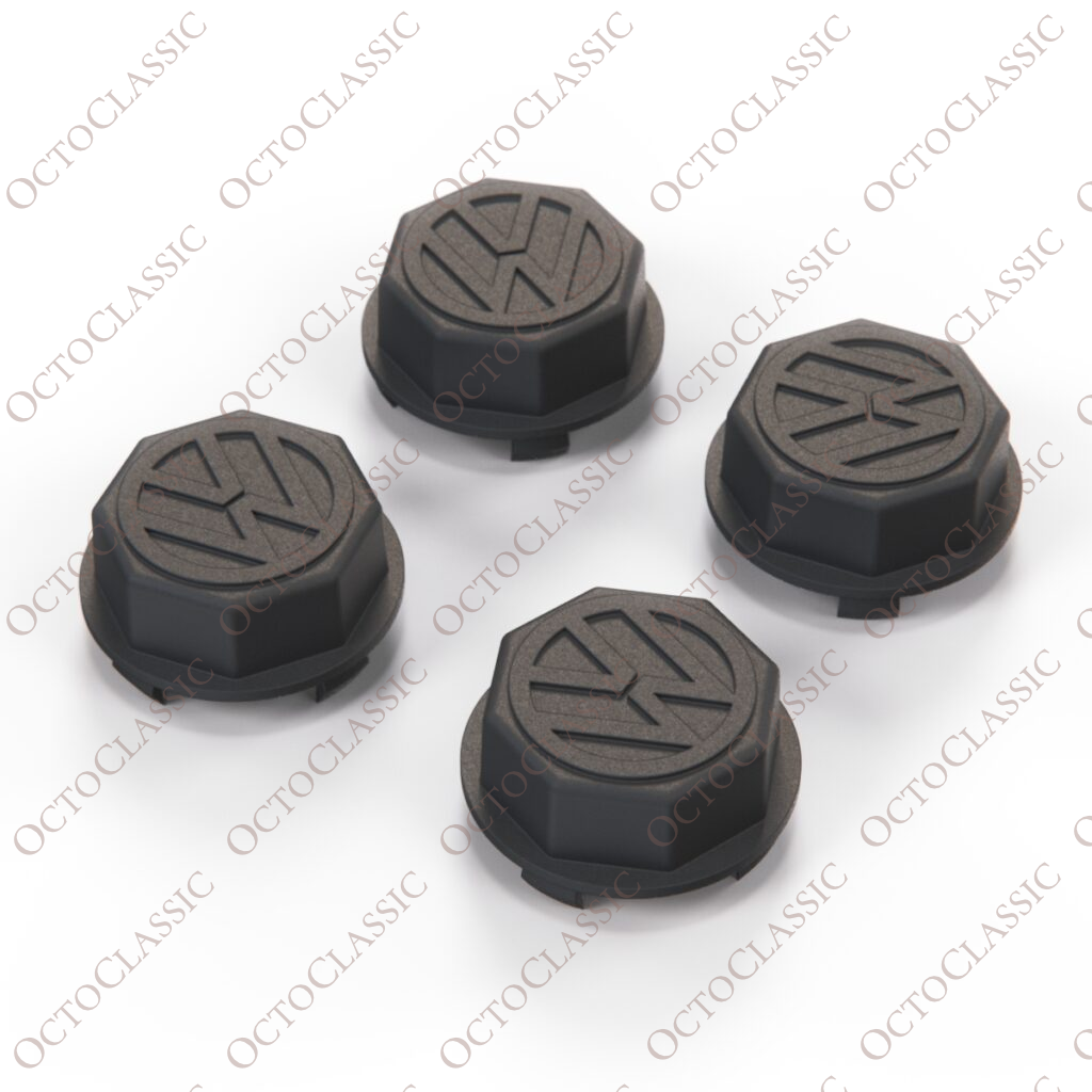 VW Hub Cap 51mm Set Of 4 Black 111601171